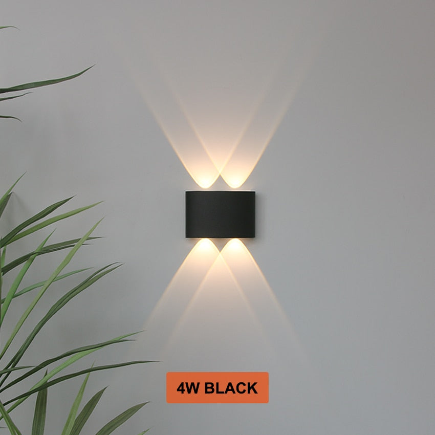 LED Wall Light Outdoor Waterproof IP65 Porch Garden Wall Lamp &amp; Indoor Bedroom Bedside Decoration Lighting Lamp Aluminum