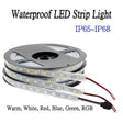 Waterproof LED Strip Light Warm White Blue Green Red RGB Flexible Lamp Ribbon IP65 IP67 IP68 Outdoor Lighting Tape
