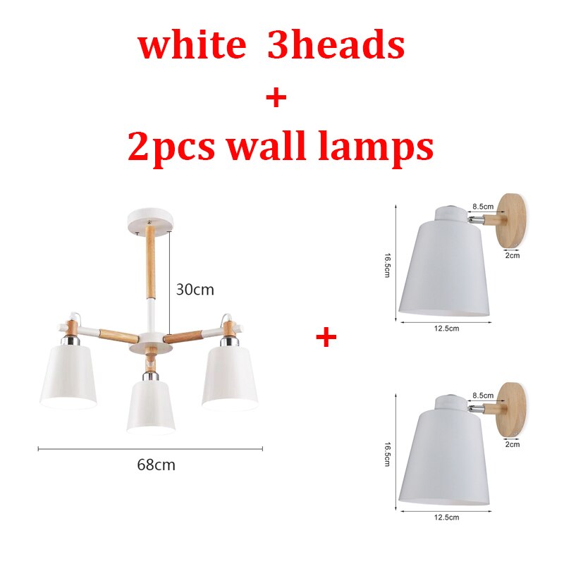 Nordic Chandelier Macaron Pendant Lights Modern Chandelier Lighting for Living Room Bedroom Loft Ceiling Lamp E27 Bulbs