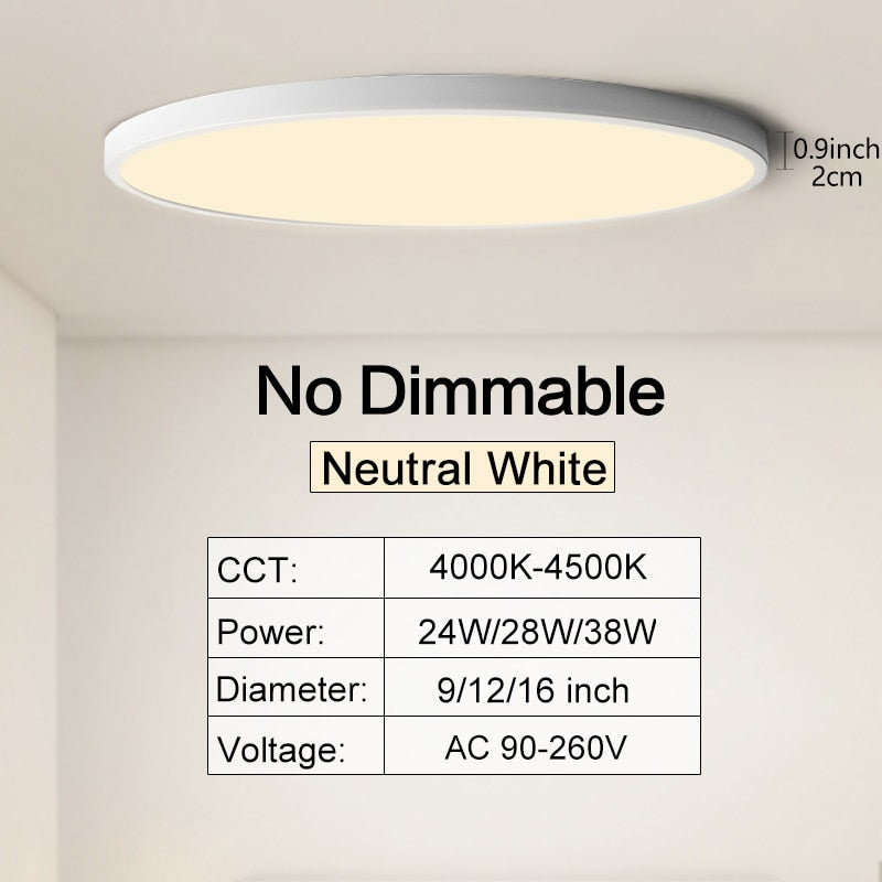 Ultra-thin Dimmable LED Ceiling Panel light Smart APP/Remote Control 0.9inch Ultra-thin Dimmable LED Ceiling Panel light Smart APP/Remote Control