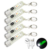 Multifunctional Mini Glare COB Keychain Light USB Charging Emergency Lamps Strong Magnetic Repair Work Outdoor Camping Light