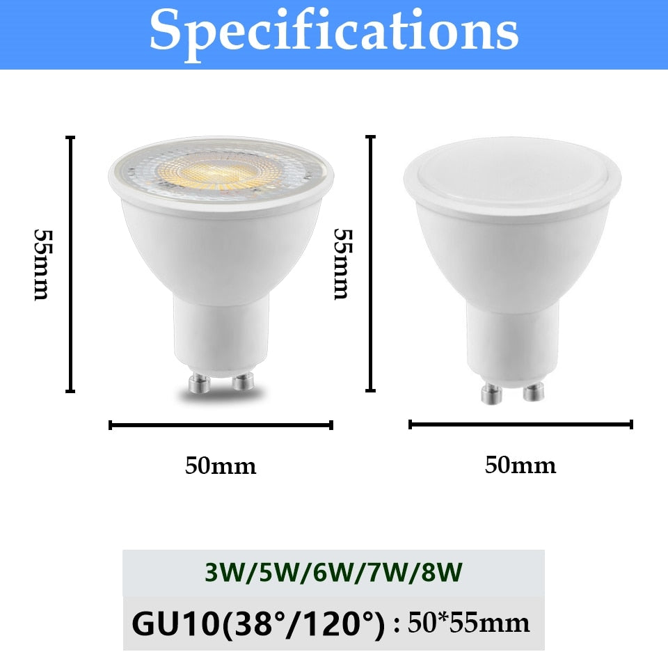 10pcs Factory direct LED spotlight GU10 MR16 220V high lumen replace 50W 100W halogen lamp is suitable for down lamp chandeliers