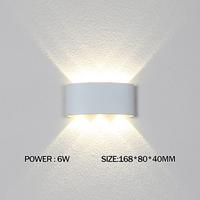 2W 4W 6W 8W 10W 12W  LED Wall Light Outdoor Waterproof Modern Nordic style Indoor Wall Lamps Living Room Porch Garden Lamp