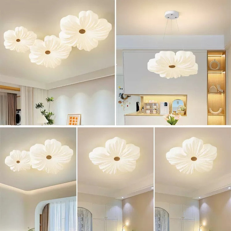 Modern Flower Shape Led Ceiling Lights For Living Room Bedroom Kitchen Island LED Ceiling Lamps Indoor Decoration Lighting Lamp