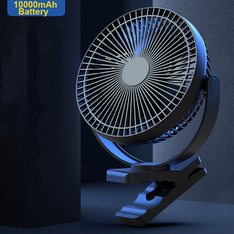 USB Charging Home Room Table Wireless Electric Fan 10000mAh Battery Ou ...