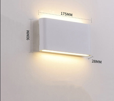 Magdalyn Outdoor Wall Lamp Aluminum Home Decoration Porch Sconce Up Down Building Fixtures  Nordic Interior Waterproof Led Light