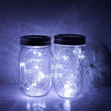 Solar Mason Jar Lid Lights Outdoor Waterproof Hanging Mason Jar Lights Christmas Lights for Garden Patio Porch Lawn Decoration