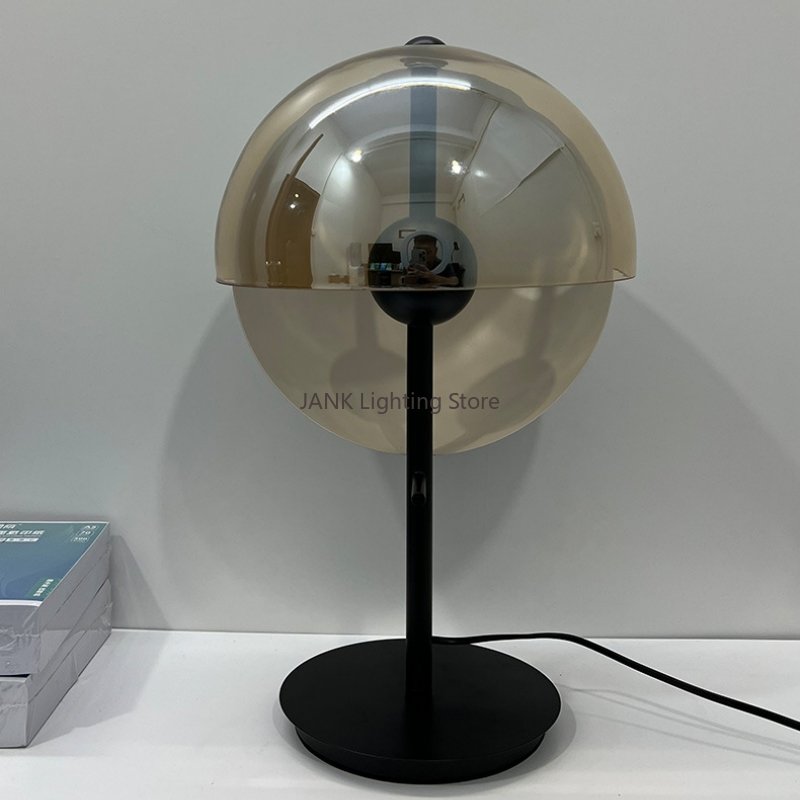 Designer LED Theia Floor Lamp for Bedroom Living Room Glass Hemisphere Industrial Corner Lamp High-end Decor Desks Lighting