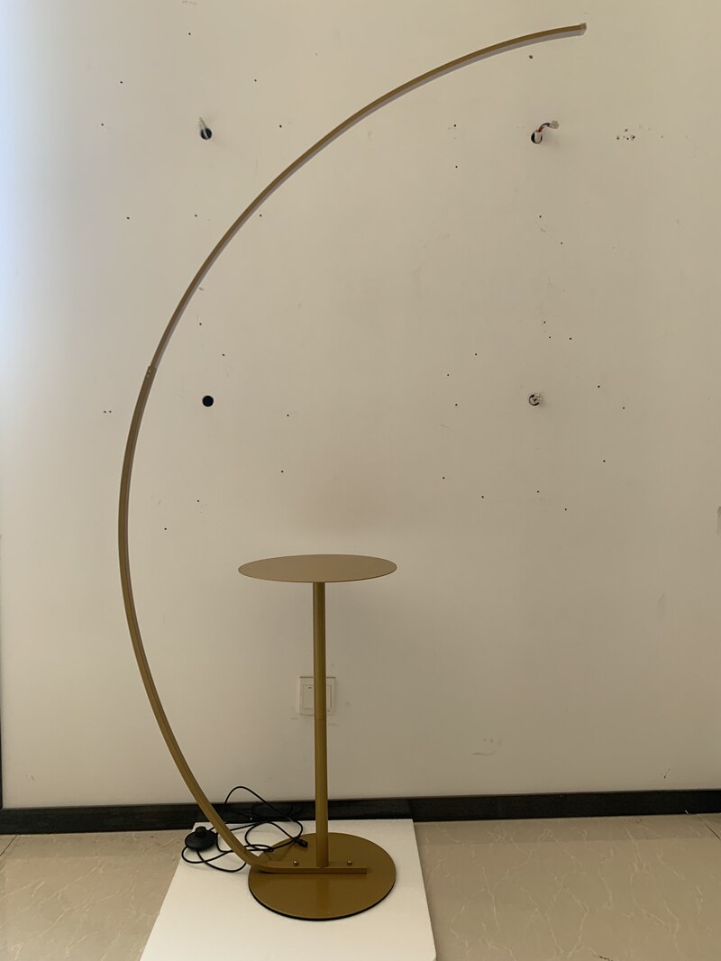 C Floor Lamp Dimming Remote Control Floor Light Black LED Corner Floor Lamp Bedroom Decoration Living Room Lamp Standing Light