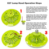 Electric Ceiling Fans with Light and Silent 30W E27 Base Led Ceiling Fan for Bedroom Home Household Kitchen