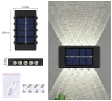 Outdoor Solar Garden Light Led Waterproof Decoration Wall Lamp for Fence Porch Country Balcony House Garden Street Lighting