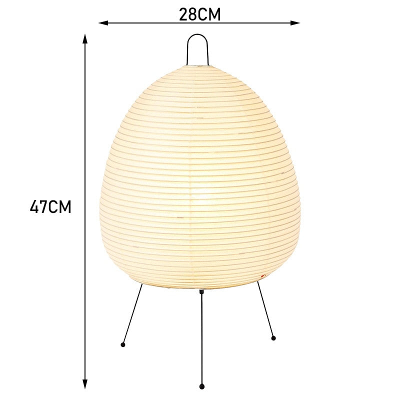 Noguchi Rice Paper Floor Lamp Japanese Paper Lantern Dimming Table Lamp Eye-Protection Bedside Lamp for Bedroom/Home Decoration
