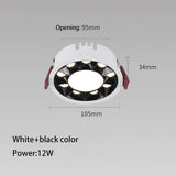 Led Spotlights Round Downlight Recessed Ultra-thin Grille Lamp Aluminum Ceiling Spot Light 7W 12W 18W 24W 36W Foco Lighting