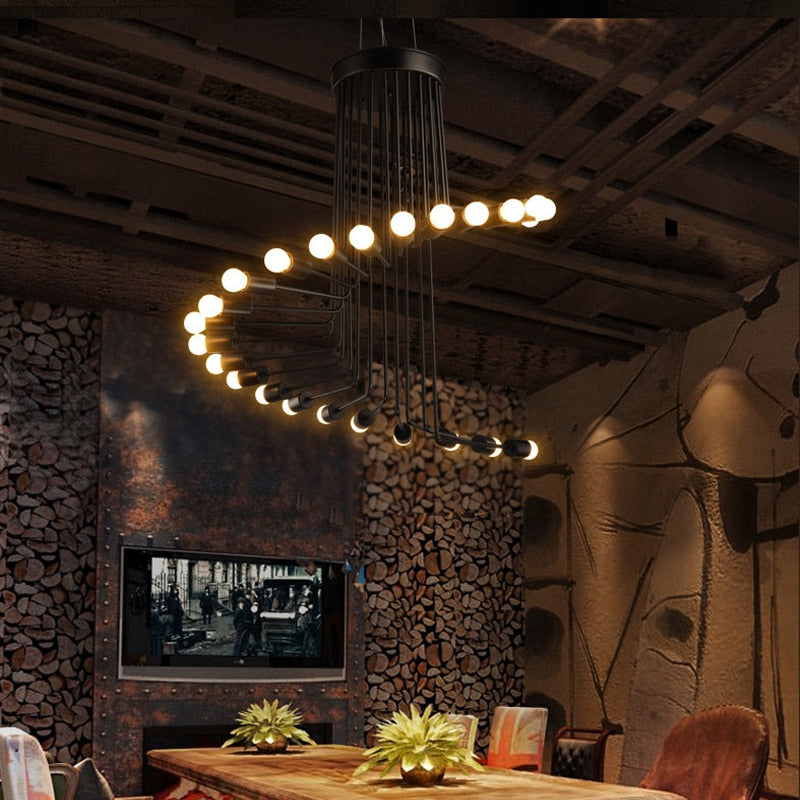 Modern LED Nordic lamps living room Lighting Fixtures bar chandelier restaurant hanging lights cafe novelty dining chandeliers