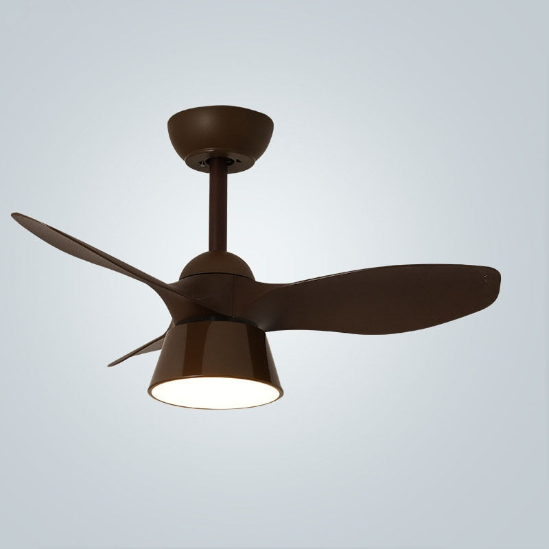 32 Inch Surface Mounted Mini Ceilings Fan with LED Lights and Remote Soft Wind for Children Room Powerful DC Motor AC 100-240V