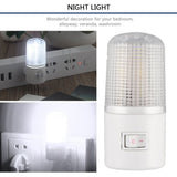 1W 6 LED 110V With US Plug Energy Saving Household Night Lamp Warm Light Wall Mounting Bedroom Soft Night Light Lamp