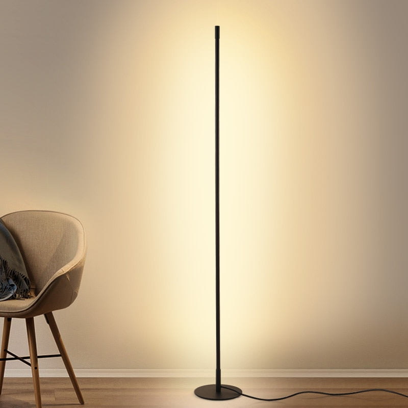 Modern Nordic simple creative living room floor lamp LED lamp metal lamp floor lamp Nordic simple creative bracket LED Black