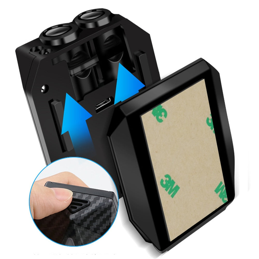 Novelty LED Car Light Dynamic Cartoon Projector Lamp Rechargeable Car Door Atmosphere Warning Light Pikachu Anime Decor Lamp