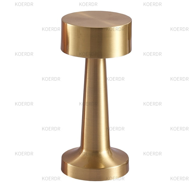 Retro Table Lamp Metal Touch Decor for Bar Coffee Table Restaurant Decoration Light Desk LED Rechargeable Night Lights Bedroom