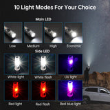 Mini Keychain LED Flashlight Portable Pocket Work Light USB Rechargeable Lamp Fluorescent Magnetic Warning Camping Flashlight