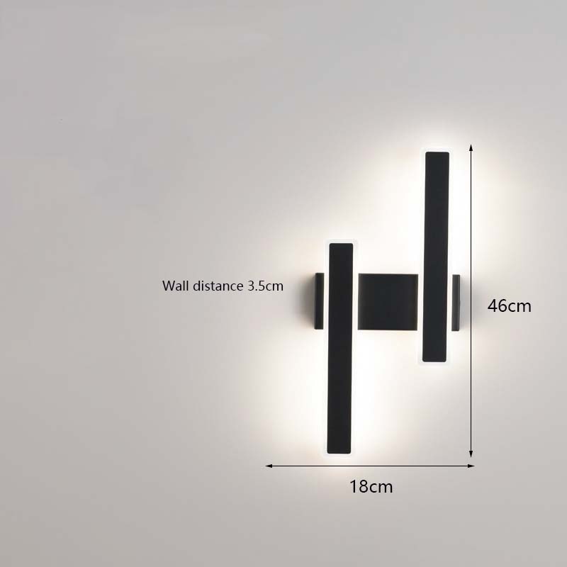 Modern Simple Led Wall Lamp Strip Light length 50cm 90-260V Bedroom Bedside Living Room Background Decoration Hotel Engineering