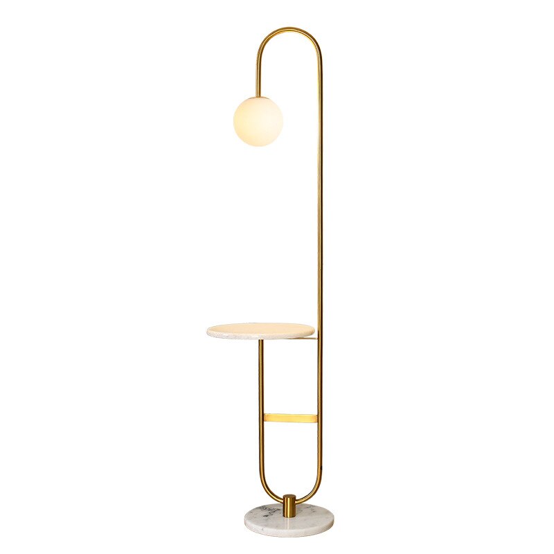 Nordic Led Floor Lamp Iron Marble Standing Lamp with Round Tea Table Art Deco Floor Lamps Living Room Corner Sofa Floor Lights