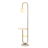 Nordic Led Floor Lamp Iron Marble Standing Lamp with Round Tea Table Art Deco Floor Lamps Living Room Corner Sofa Floor Lights