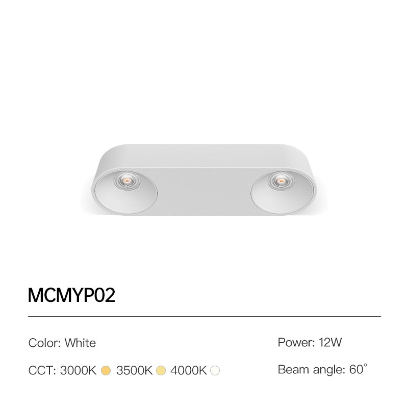 XRZLux Surface Mounted Square LED Downlight Ultra-thin LED Ceiling Lamp COB 12W 25W Ceiling Spotlight For Indoor Decor Lighting