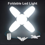 NEW E27 LED Bulb Fan Blade Timing Lamp AC85-265V 28W Foldable Led Light Bulb Lampada Night Light For Home Ceiling Light Lighting