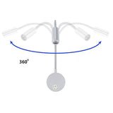 Bronze 3W LED Reading Light Black White Silver Gooseneck Wall Lamp for Bed Headboard Desk 4000K Bedside Switch LED Night Lamp