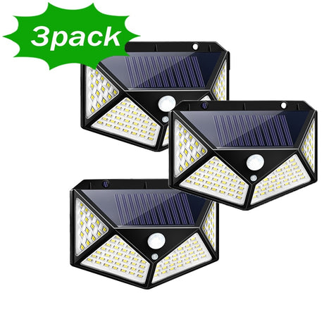Solar powered, motion sensors lights, 100 LED beads, 1000 LUMENS