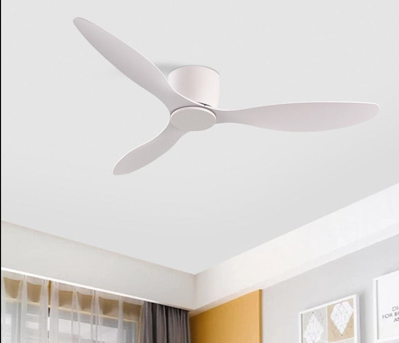 Modern Black White Low Floor DC Motor 30W Ceiling Fans With Remote Control Simple Ceiling Fan Without Light Home Fan 220V