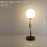 Minimalist White Glass Floor Lamp Living Room Bedroom Bedside Modern Lighting G9 Bulb White Resin 100-240V