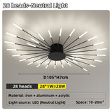 Led Firework Chandelier Dimmable For Living Room Bedroom Modern Ceiling Chandelier Dining Room Ceiling Lamp With Remote Control