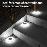 4PCS Solar Garden Lights Outdoor LED Solar Ground Lights Waterproof Landscape Path Way Floor Under Spot Lamp Decoration Lighting