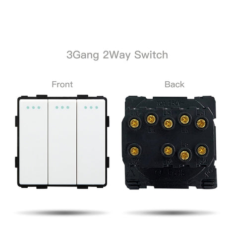  Wall Light Switches Glass Panel Parts White USB Sockets Function Parts  DIY EU CAT5 TV Sockets Power Outlet Parts