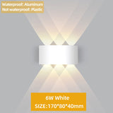 Up and Down LED Wall Lamp Waterproof IP65 Aluminium Interior Wall Light For Bedroom Living Room Corridor Indoor Outdoor Lighting