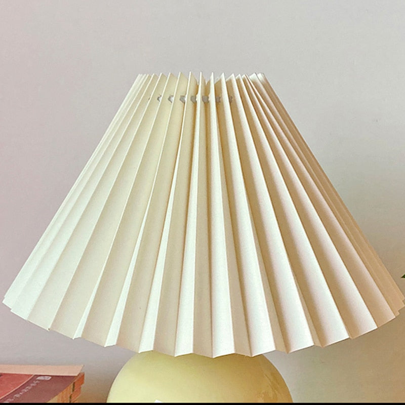 DIY pleated lampshade table lamp / wall lamp / floor lamp / chandelier cloth cover E27 lighting accessories