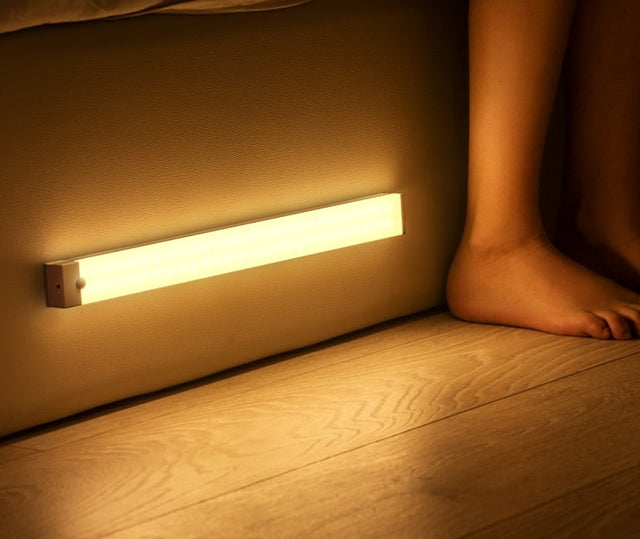 Plutus-Quinn LED Night Lights Wireless Motion Sensor Wall Light USB Rechargeable Kitchen Cabinet Corridor Night Lamp For Bedroom