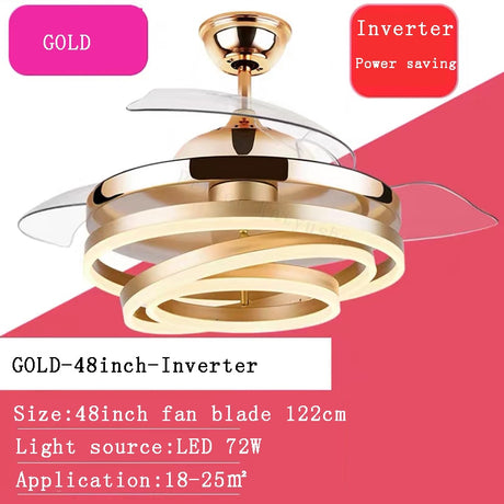 2023 Modern Ceiling Fan with Led Light Ventilator De Techno Con lumination Ceiling Fans Living Room Decors Chandelier with Fan