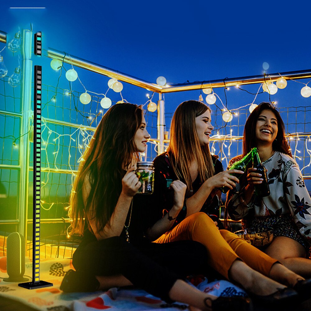 2022 NEW 1.2M Led Floor Light RGB Smart Rhythm Light Bar Remote APP Control Led Music Bar Light 45LED Sound Control Lamp Party