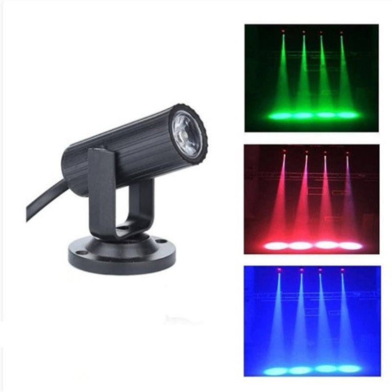 RGB 1W Led Stage Spotlight Lightweight Portable Lamp 360 Degree Soft Party Dance Floor Spotlights For Disco Dj Bar Ktv Lighting