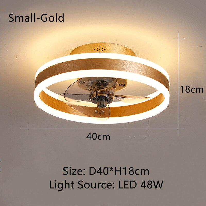 Nordic simple creative ceiling fan lamp invisible bedroom dining room ceiling fan with light for home Ventilador De Techo