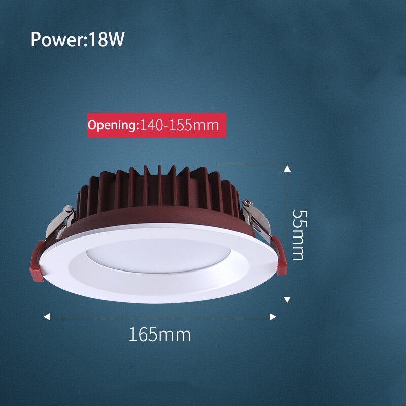 SYL Led Waterproof Downlight Recessed Bathroom Spot Light Ultra Thin Slim Ceiling Lamp Kitchen Balcony Foco Panel Lighting White