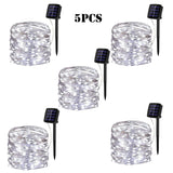 7m/12m/22m/32m LED Solar Light Outdoor Garden Fairy String Light Led Twinkle Waterproof Lamp for Christmas Patio Tree Party