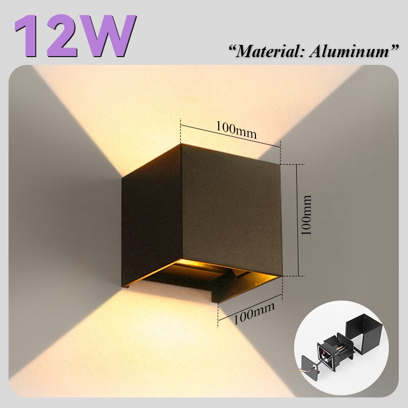 LED Wall Light Home Decorative Lamp Veranda Outdoors Porch Interior Lamps Bedroom Lustre Lighting Fixtures Exterior Wall Lights