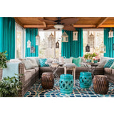 52" Sunset Key Bronze 4-Blade Tropical Ceiling Fans W/ Reversible Airflow Room Decor Home Fan  Ceiling Fan with Led Light