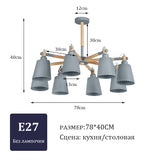 Nordic Chandelier Macaron Pendant Lights Modern Chandelier Lighting for Living Room Bedroom Loft Ceiling Lamp E27 Bulbs