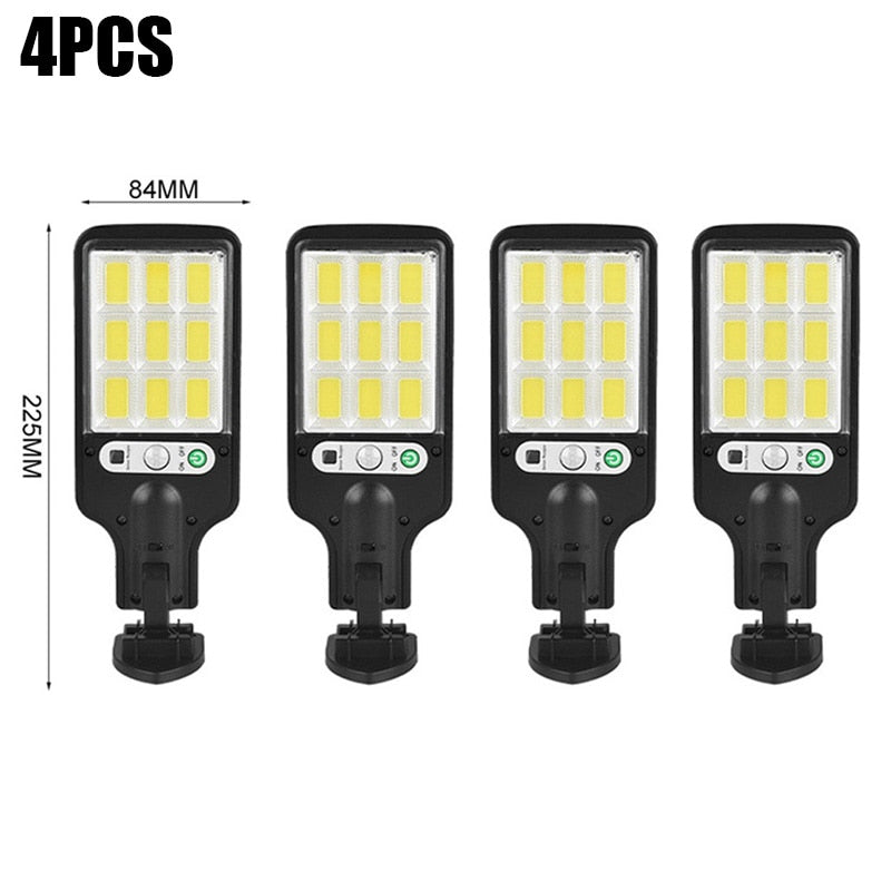 4PCS 2000LM Solar Led Light Outdoor Wall Lamp IP65 Waterproof With Motion Sensor for Home Patio Path Yard Pool Garden Lighting