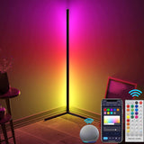 WIFI Tuya Corner Standing Floor Lamp Smart Alexa Lamp RGB Mood lighting 59" Dimmable Led Light for living room Nordic Home Decor